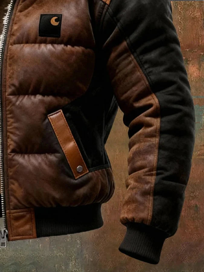 Vanhouten™ | Retro Gewatteerde Dubbellaagse Warme Outdoorjas Voor Heren