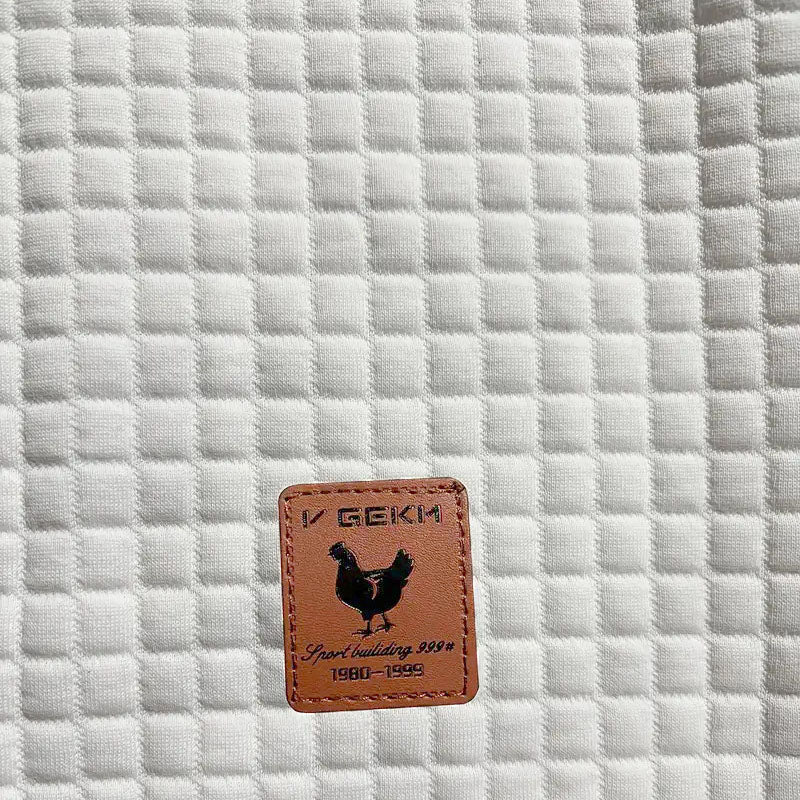 Heren hoodie met lange mouwen, gewatteerd, van wafelstof, in effen kleur voor buitensporten