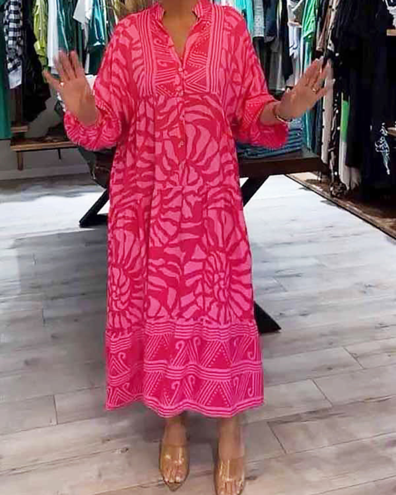 LENARA - Maxi jurk met print