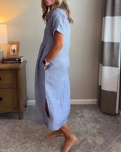 ANOREA - STIJLVOLLE GESTREEPTE JURK