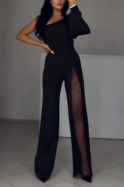 Sofía™ | Elegante jumpsuit met glanzende details