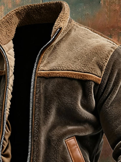 Vanhouten™ | Warme Velvet En Kunstleren Jas Met Polaire Voering