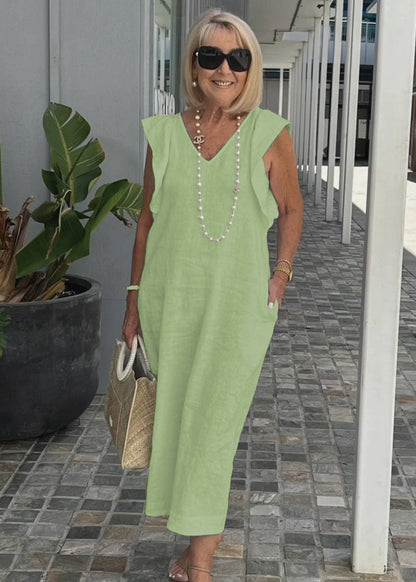 Nora – Mouwloze Jurk met V-hals