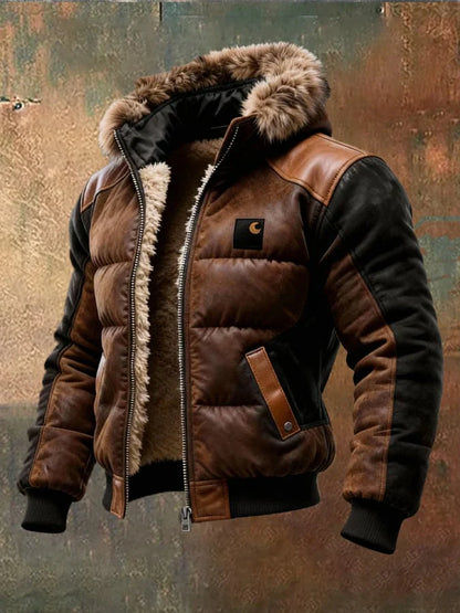 Vanhouten™ | Retro Gewatteerde Dubbellaagse Warme Outdoorjas Voor Heren