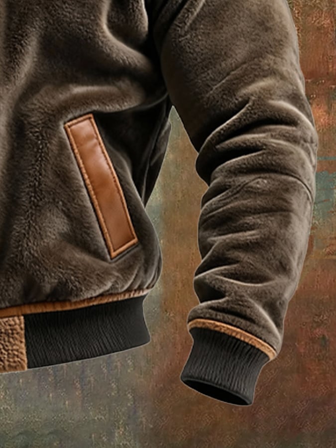 Vanhouten™ | Warme Velvet En Kunstleren Jas Met Polaire Voering