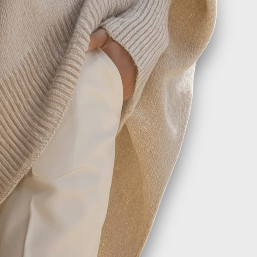 Leona | Gebreide wol trui met ontspannen elegantie