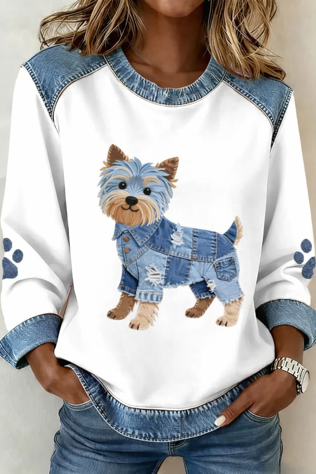 Stella™ | Elegante Artistieke Patchwork Sweatshirt