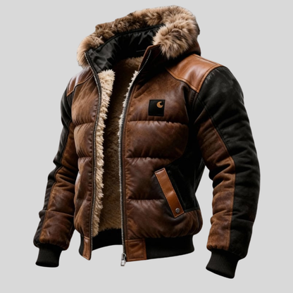 Vanhouten™ | Retro Gewatteerde Dubbellaagse Warme Outdoorjas Voor Heren