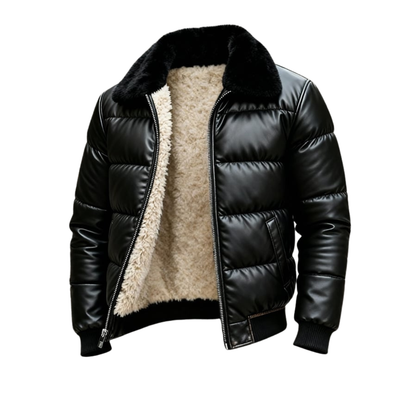 Vanhouten™ | Leren Jas Met Sherpa-voering