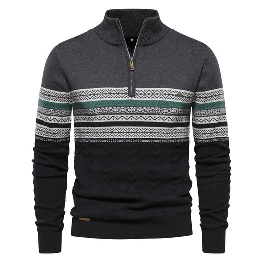 Henry™ - Stijlvolle Fair Isle Half Zip Trui