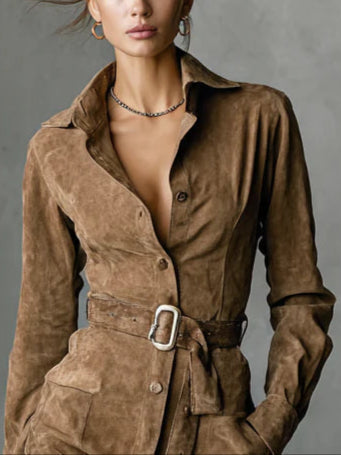 Alba | Midi-jurk met lange mouwen