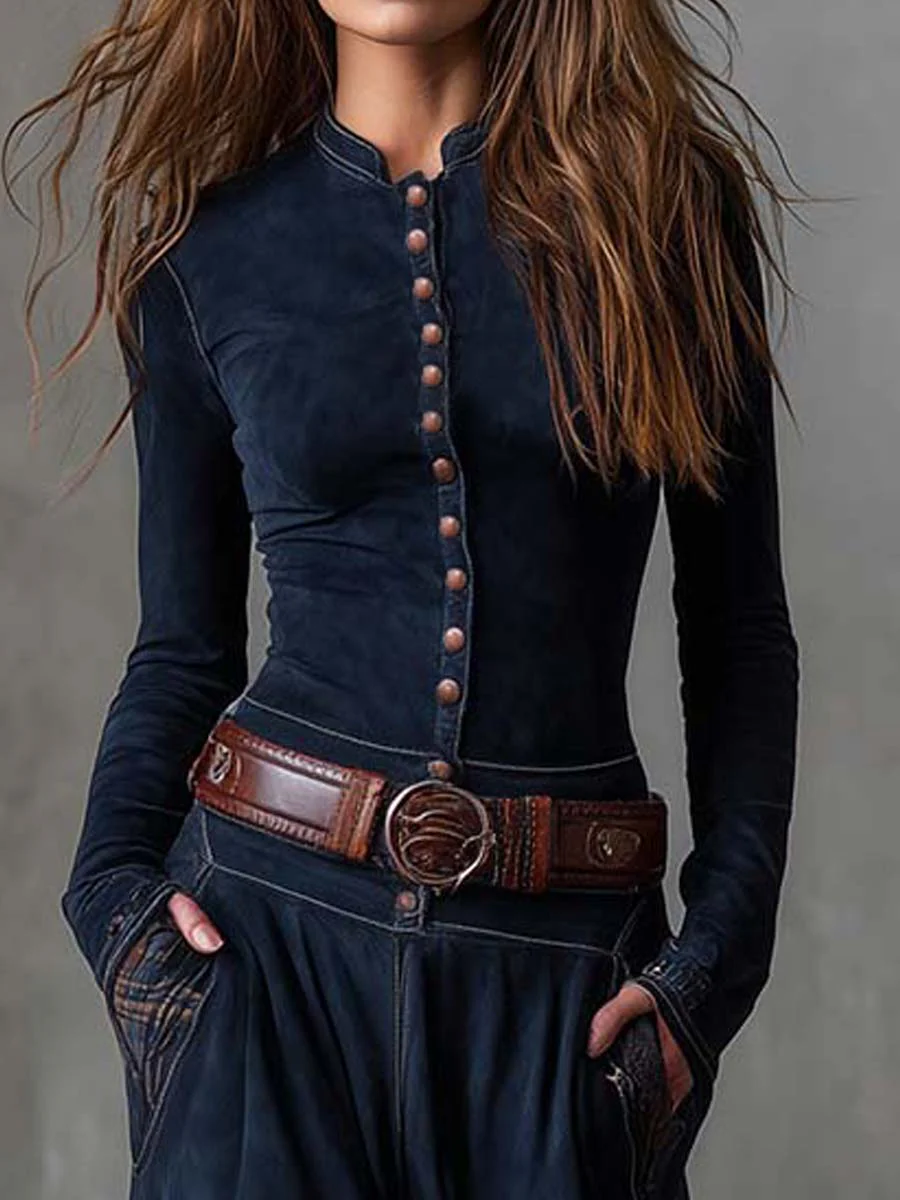 Azucena | Maxi jurk van suede met riem