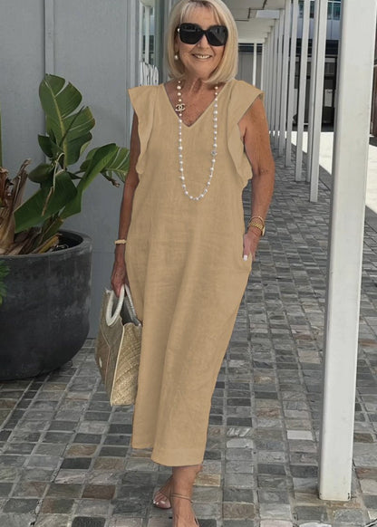 Nora – Mouwloze Jurk met V-hals