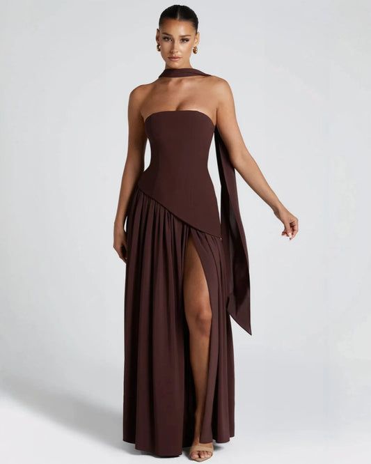 Van Houten™ | Chic Split Maxi Jurk