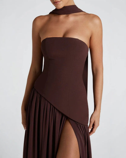 Van Houten™ | Chic Split Maxi Jurk