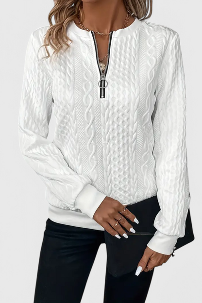 Zoey | Zachte Gebreide Trui met Rits