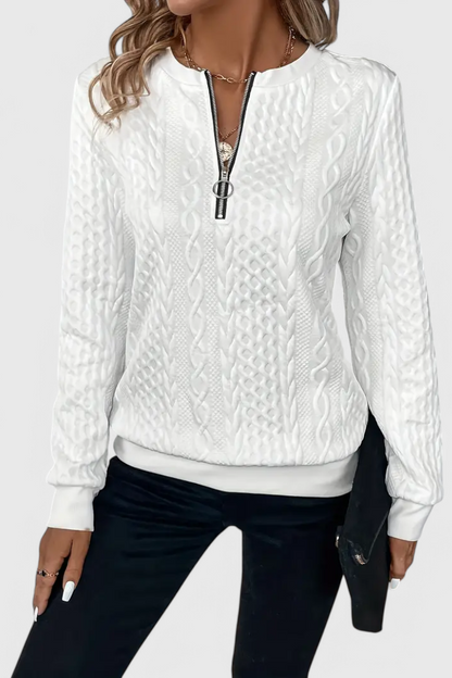 Zoey | Zachte Gebreide Trui met Rits