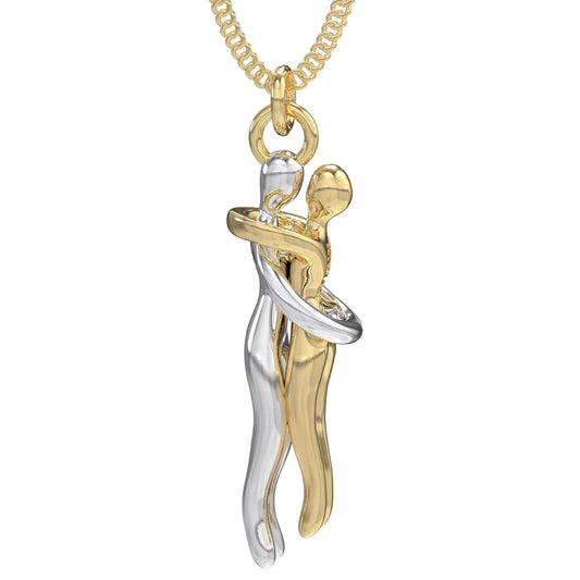 Symbolische gouden en zilveren knuffelketting