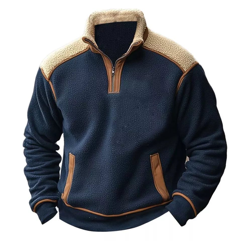 Ethan™ - Retro Katoenen Rits Pullover