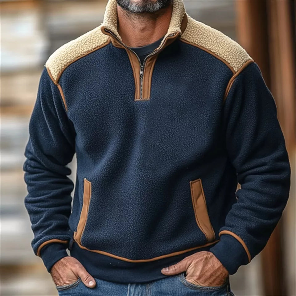 Ethan™ - Retro Katoenen Rits Pullover