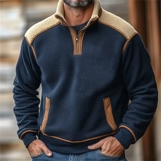Ethan™ - Retro Katoenen Rits Pullover