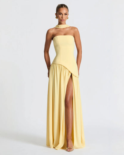 Van Houten™ | Chic Split Maxi Jurk
