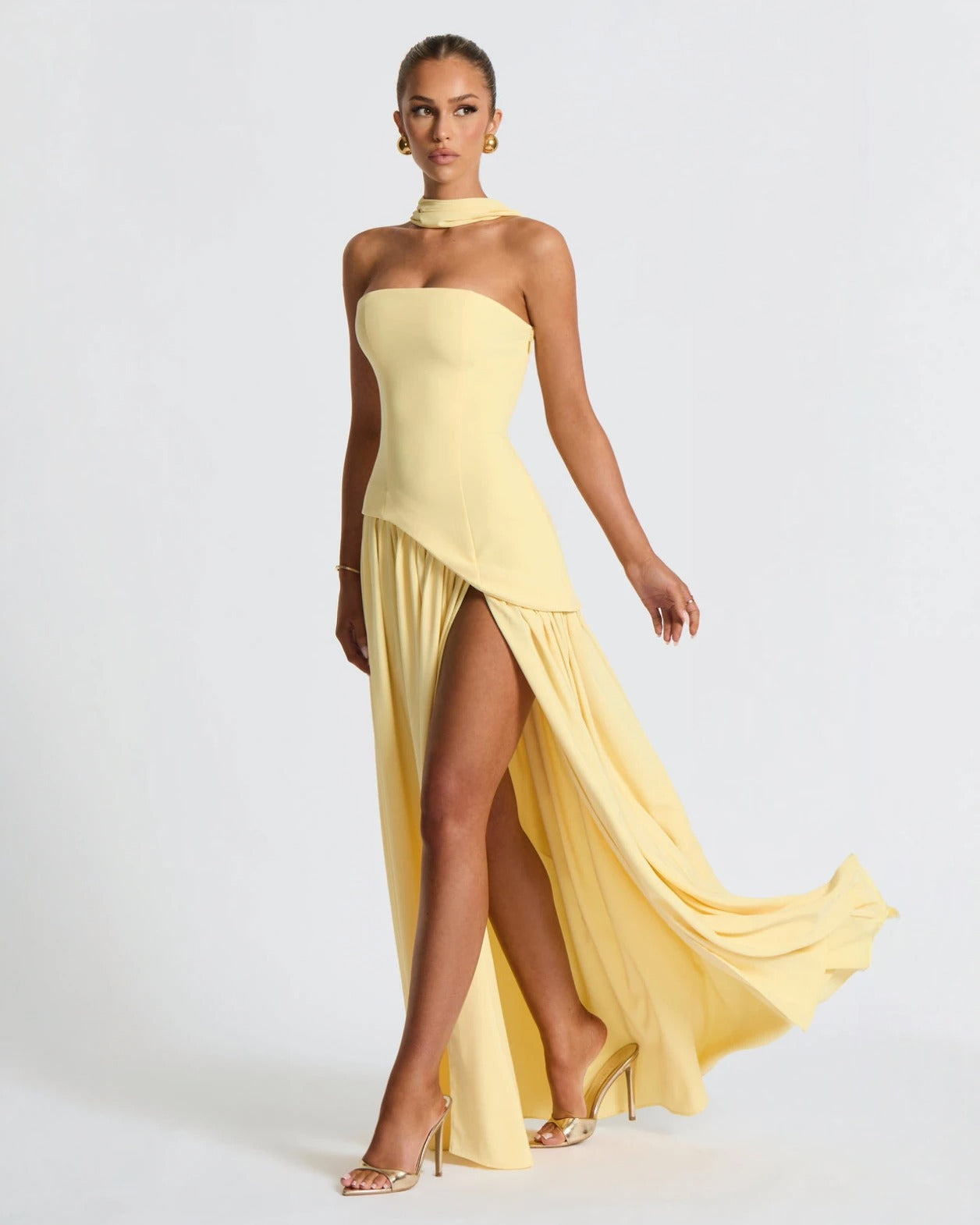 Van Houten™ | Chic Split Maxi Jurk